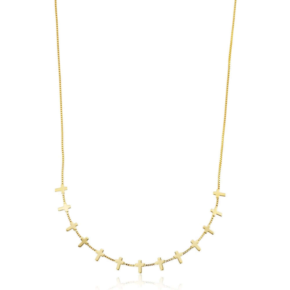 Sheila Fajl Pietro Cross Necklace in 18k Gold